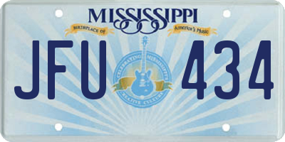 MS license plate JFU434
