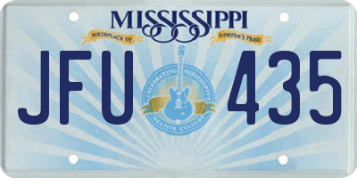 MS license plate JFU435