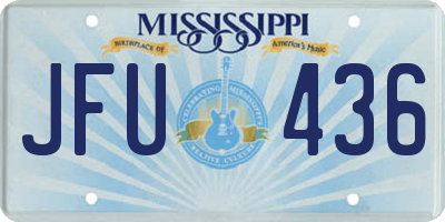 MS license plate JFU436