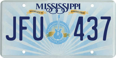 MS license plate JFU437