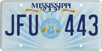 MS license plate JFU443