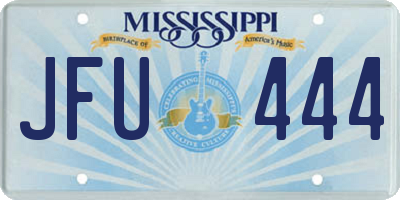 MS license plate JFU444