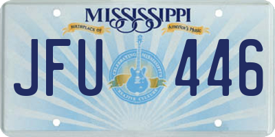 MS license plate JFU446