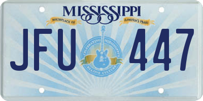 MS license plate JFU447