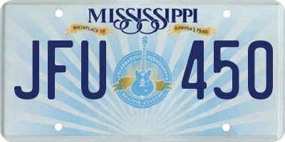 MS license plate JFU450