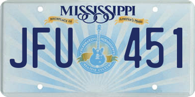 MS license plate JFU451