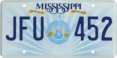 MS license plate JFU452
