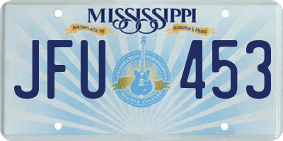 MS license plate JFU453