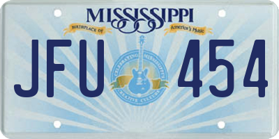MS license plate JFU454