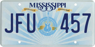 MS license plate JFU457