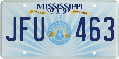MS license plate JFU463