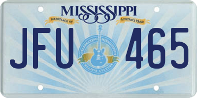 MS license plate JFU465