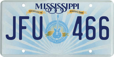 MS license plate JFU466