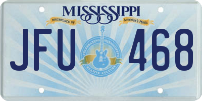 MS license plate JFU468