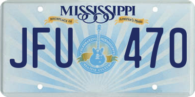 MS license plate JFU470