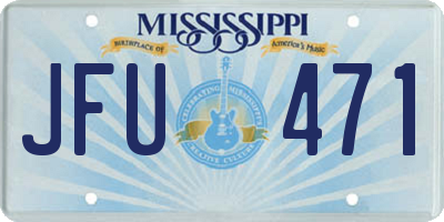 MS license plate JFU471