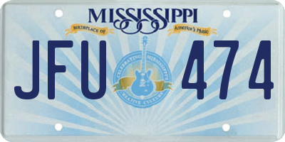 MS license plate JFU474