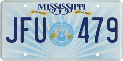 MS license plate JFU479