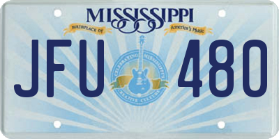 MS license plate JFU480