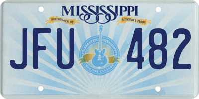 MS license plate JFU482
