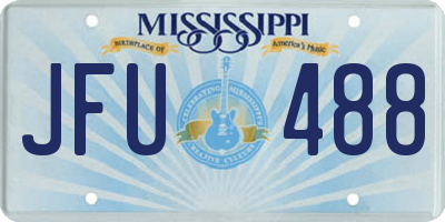 MS license plate JFU488