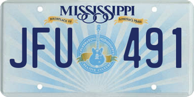 MS license plate JFU491