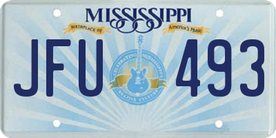 MS license plate JFU493