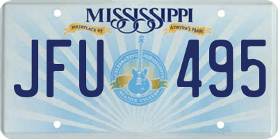 MS license plate JFU495