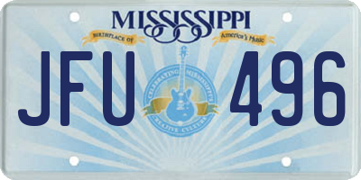 MS license plate JFU496