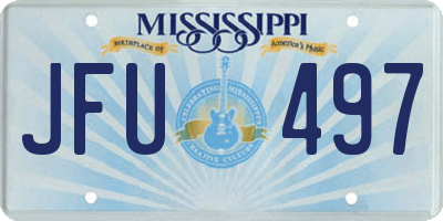 MS license plate JFU497