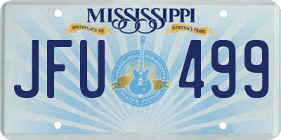 MS license plate JFU499
