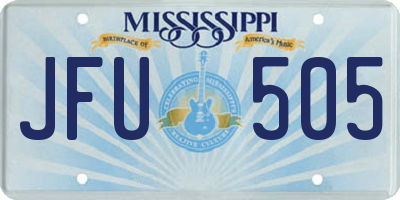 MS license plate JFU505