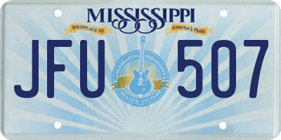 MS license plate JFU507