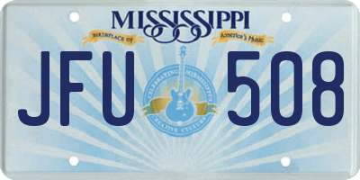 MS license plate JFU508