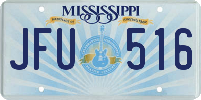MS license plate JFU516