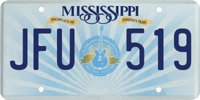 MS license plate JFU519