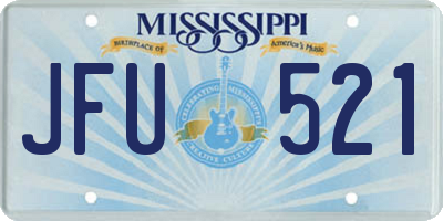 MS license plate JFU521