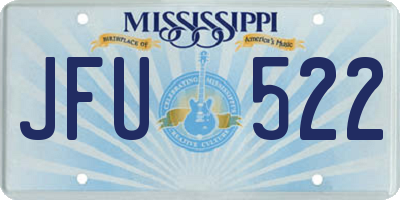 MS license plate JFU522