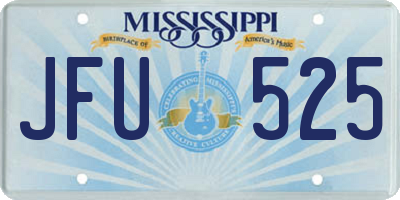 MS license plate JFU525