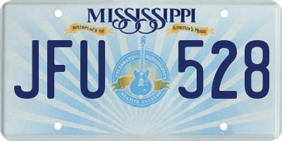 MS license plate JFU528