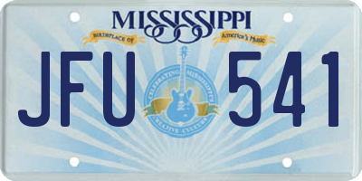 MS license plate JFU541