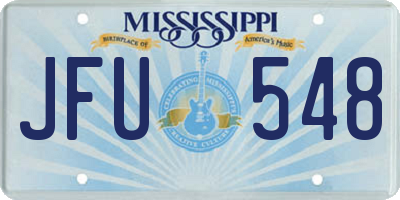 MS license plate JFU548