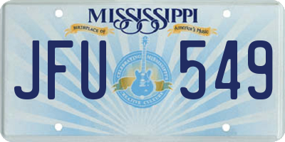 MS license plate JFU549