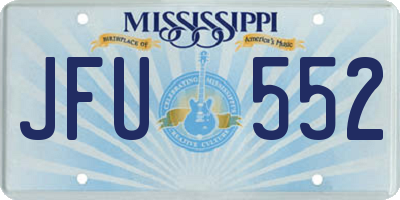 MS license plate JFU552