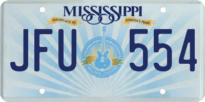 MS license plate JFU554