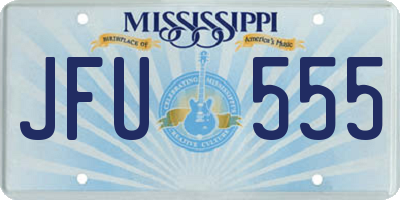 MS license plate JFU555