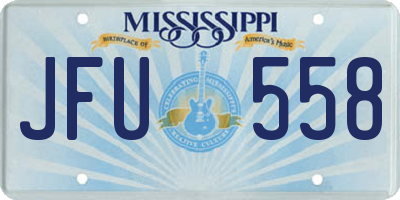 MS license plate JFU558