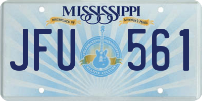 MS license plate JFU561