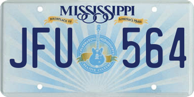 MS license plate JFU564