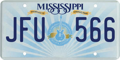MS license plate JFU566